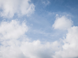 Background blue sky and the white clouds.