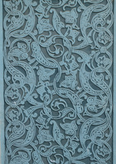 authentic decorative marble ornament-blue pattern on stone, Arabic style