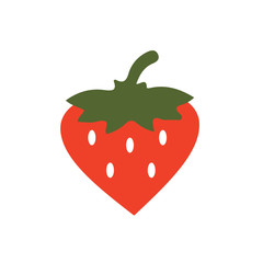 strawberry, love, heart, logo, sign