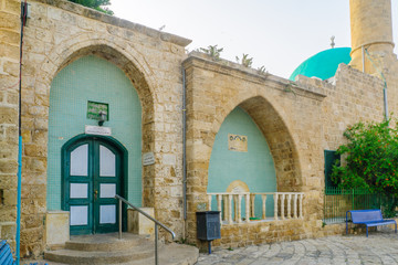 Sinan Basha Mosque in the old city of Acre (Akko) - obrazy, fototapety, plakaty
