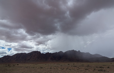 Storm over Mountains in Namibia