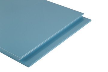 Kitchen, curved radial facade of furniture, front view. Kitchen facade isolated on white background.