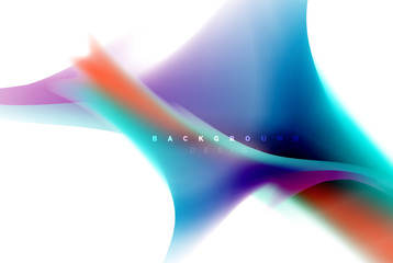 Holographic paint explosion design, fluid colors flow, colorful storm. Liquid mixing colours motion concept, trendy abstract background layout template for business presentation, app wallpaper banner