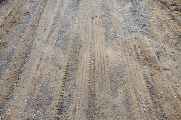 Tire Track on dirt road