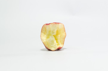 Red apple in white background