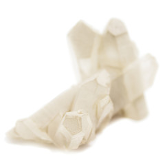 Natural rhinestone cluster untreated on the white background