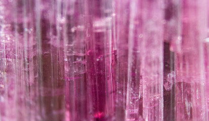 Natural mineral elbaite tourmaline natural cut macro