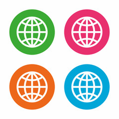 Globe icon set
