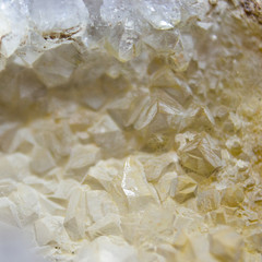 Natural mineral of Geode agate crystals close up