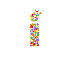 i-letter from colored bubbles. Bubbles design. Vector illustration. - 213970702
