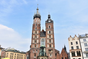 Fototapeta na wymiar Mariacki church in Cracow,Poland