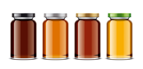 Clear Honey Jar mockup. Big size