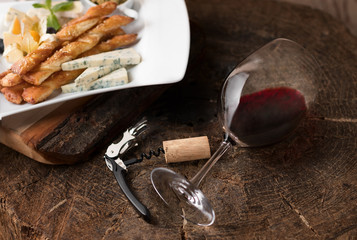 Fototapeta premium Wine and Cheese concept
