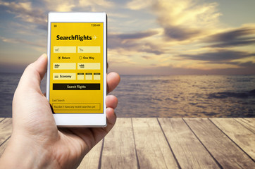 Search flights mobile app