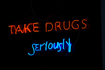 Drugs Shop Sign Neon