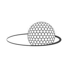 Golf ball vector logo