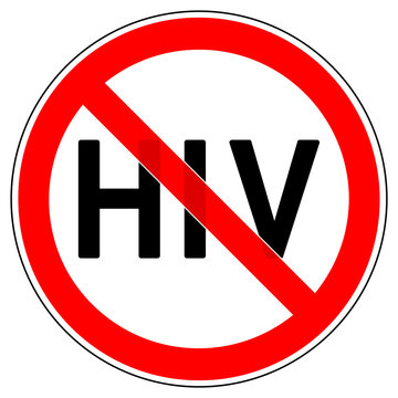 srr393 SignRoundRed - German - Verbotszeichen: HIV verboten / Schutz - xxl g6325