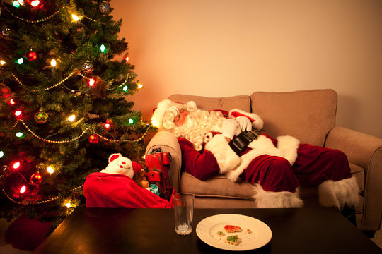 Santa takes a nap