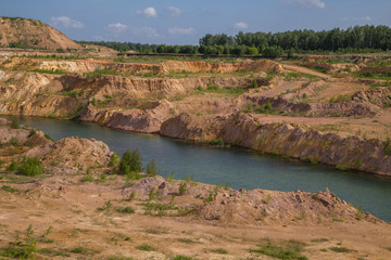 Gold and silver ore open pit quarry mining technology