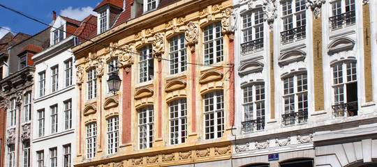Fototapeta na wymiar Lille (France) - Façades dans le Vieux Lille