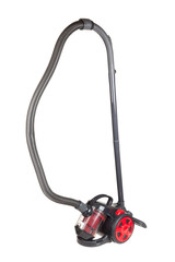 Red Vacuum Cleaner, isolated on white
