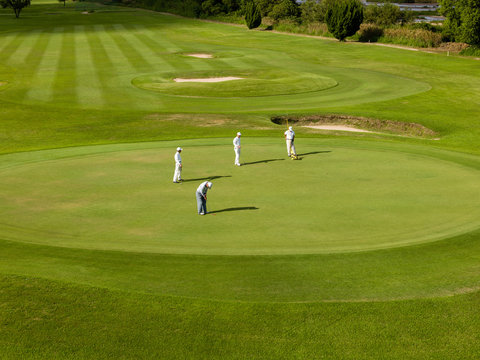 Golf course in river bed