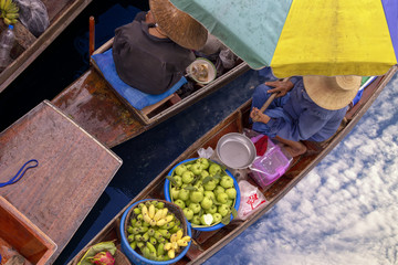 Thaka is genuine and charming view of a traditional Thai floating market.