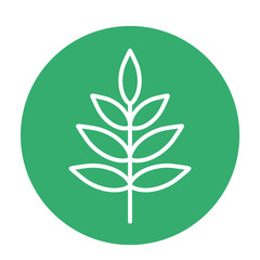 Beautiful Round Leave Icon. Vector