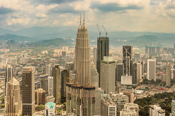 Plakat Cityscape of Kuala Lumpur, Malaysia.