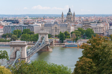 Fototapeta premium Blick vom Burgberg nach Pest