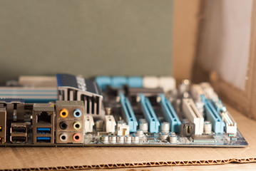 Contrast white background with electronic components