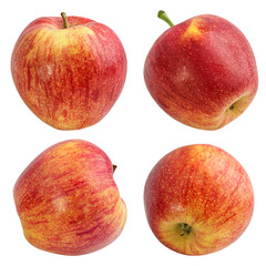 Fresh red apple isolated on white background with clipping path