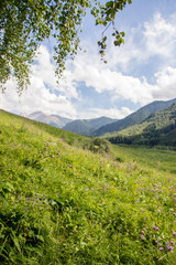 Mountains landscape of the Kaskelen gorge in the Tien-Shan Mountains, Almaty, Kazakhstan