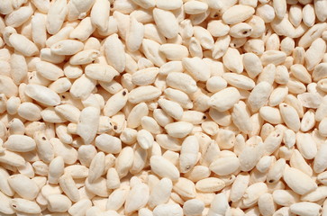 Puffed rice close-up