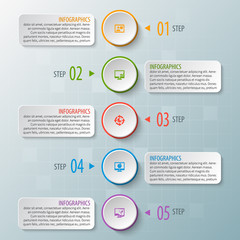 Abstract 3D Paper Infographics