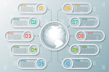 Abstract 3D Paper Infographics