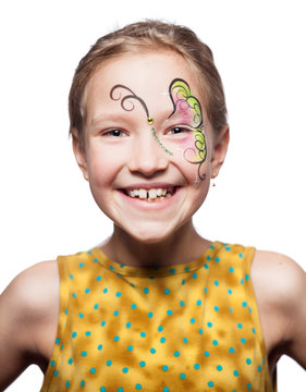Girl with face painting