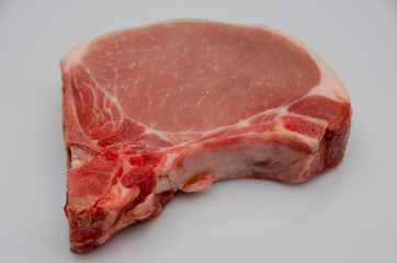 meat lies on a plate, appetizing meat for cooking