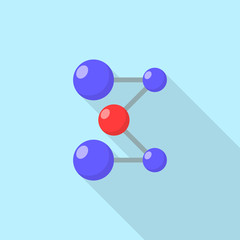 Shape molecule icon. Flat illustration of shape molecule vector icon for web design