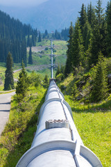water pipeline in the mountains