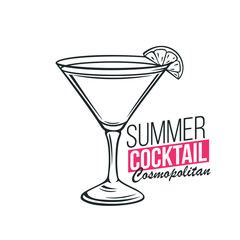 glass of Cosmopolitan cocktail