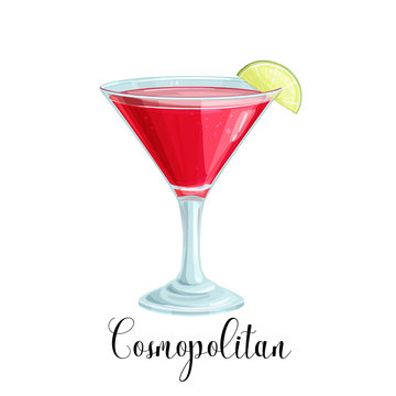 glass of Cosmopolitan cocktail
