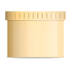 Butter jar mockup. Realistic illustration of butter jar vector mockup for web design isolated on white background