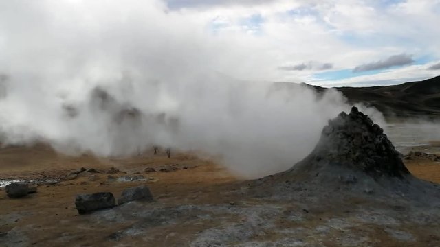 Sistema vulc&acirc;nico Krafla, no norte da Isl&acirc;ndia