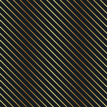 Vector Seamless Pattern With Gold Diagonal Stripes