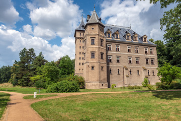 Fototapeta na wymiar View of beautiful renaissance Goluchow castle located near Kalisz. Poland, Europe