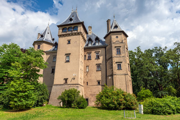 Obraz premium View of beautiful renaissance Goluchow castle located near Kalisz. Poland, Europe