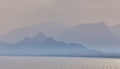 Antalya taurus mountains horizon, silhouette, skyline