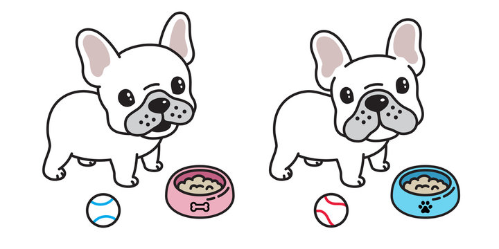 dog vector french bulldog logo icon cartoon character baseball bowl illustration symbol white