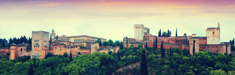 Fototapeta na wymiar Panorama of Alhambra. Granada